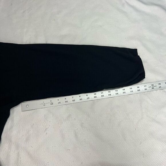 Eileen Fisher Viscose Linen Blend Black Oversized Lagenlook Button Front Top S - Picture 6 of 8
